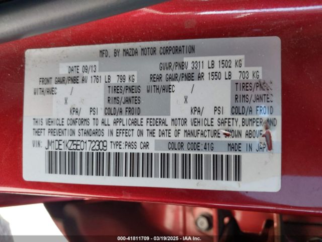 JM1DE1KZ5E0172309 Mazda Mazda2 Sport