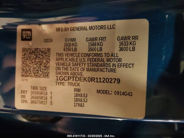 1GCPTDEK0R1120279 Chevrolet Colorado 4wd Z71