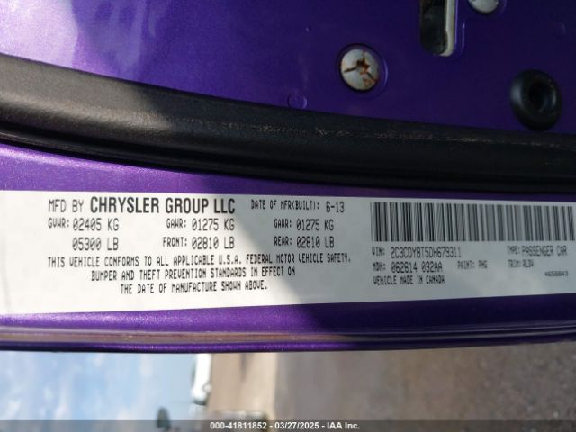 2013 DODGE CHALLENGER 2C3CDYBT5DH679311 Photo 8