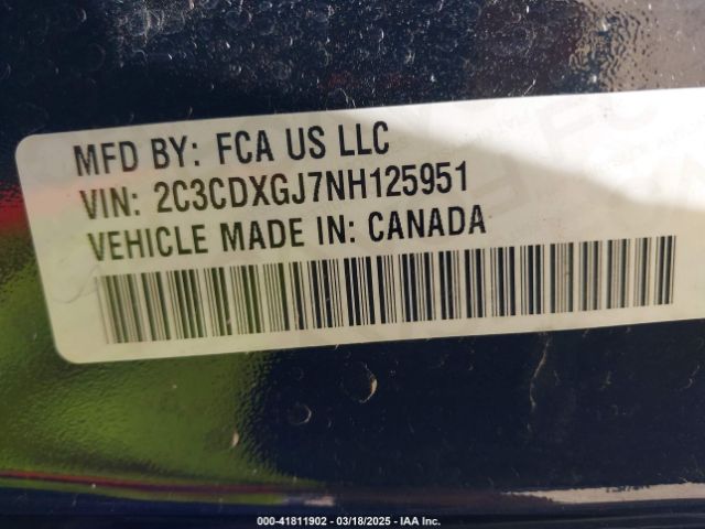 2C3CDXGJ7NH125951 Dodge Charger Scat Pack