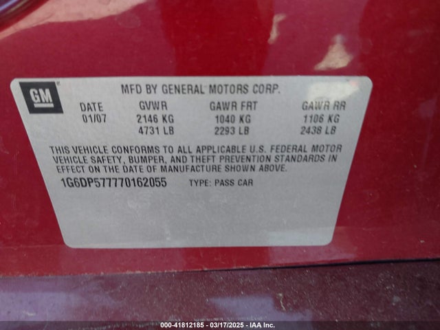 2007 CADILLAC CTS 1G6DP577770162055 Photo 8