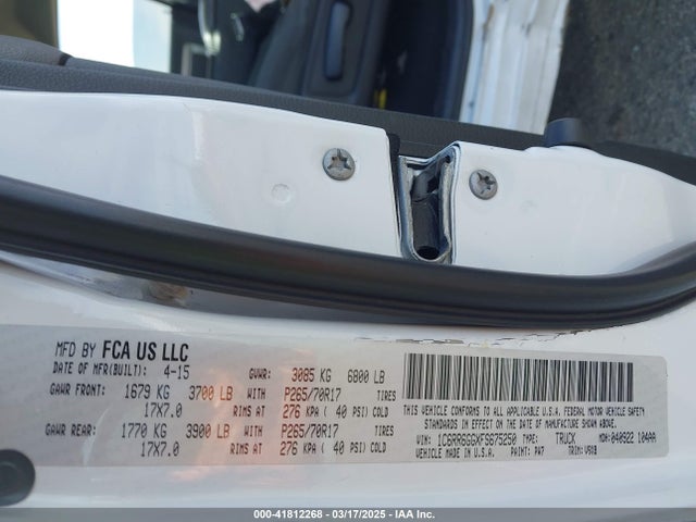 1C6RR6GGXFS675250 RAM 2015