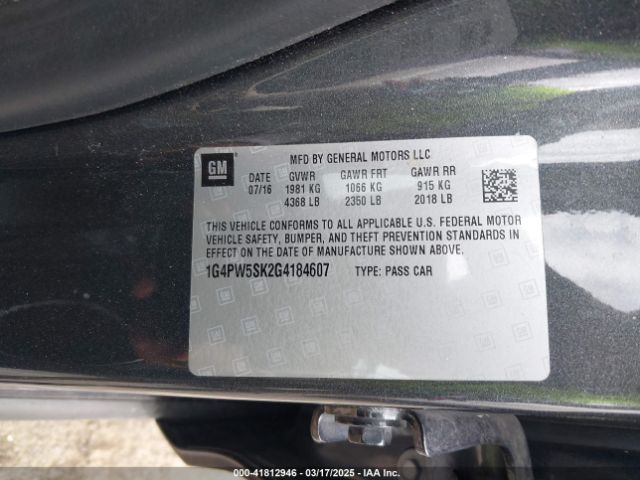 1G4PW5SK2G4184607 Buick Verano Sport Touring Group