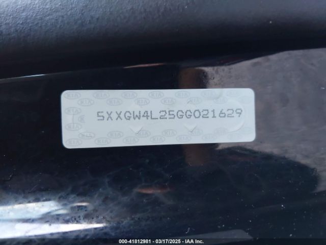 5XXGW4L25GG021629 KIA Optima Sx Turbo
