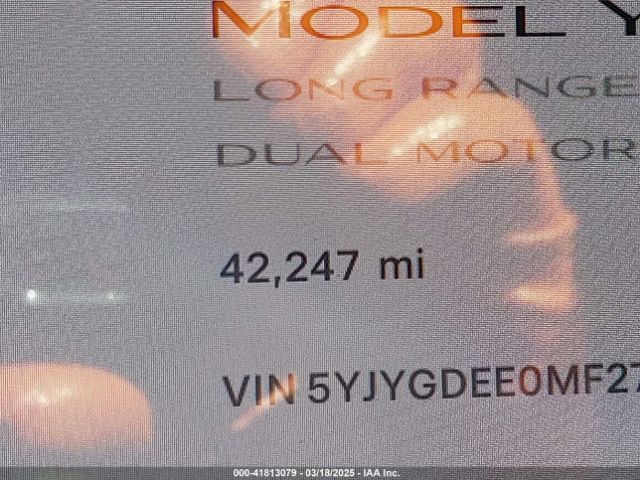 5YJYGDEE0MF277197 Tesla Model Y Long Range Dual Motor All-wheel Drive
