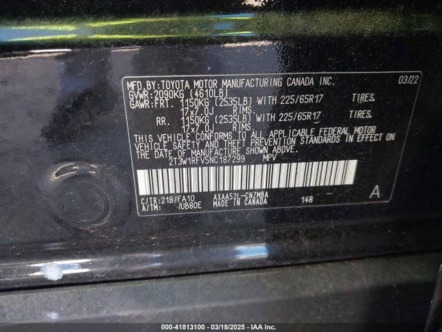 Toyota Rav4 Xle 2022 2T3W1RFV5NC187299 Image 9