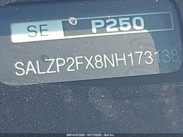 SALZP2FX8NH173138 Land Rover Range Rover Evoque Se