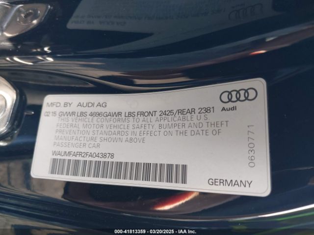 2015 AUDI A5 WAUMFAFR2FA043878 Photo 8