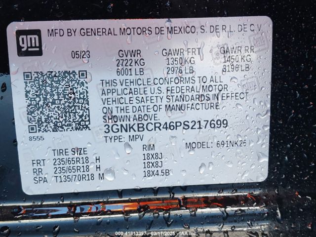 3GNKBCR46PS217699 Chevrolet Blazer Fwd 2lt