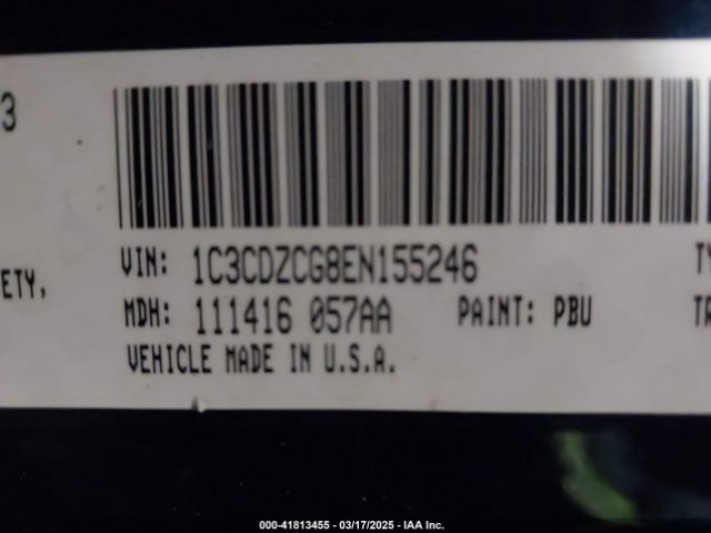 1C3CDZCG8EN155246 Dodge Avenger Sxt
