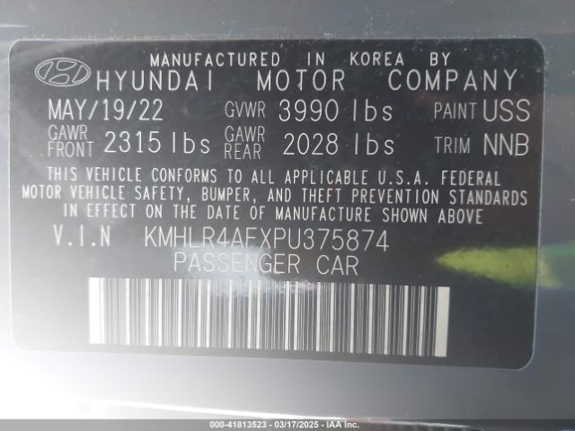 KMHLR4AFXPU375874 Hyundai Elantra N Line