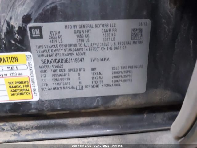 5GAKVCKD9EJ119647 Buick Enclave Premium