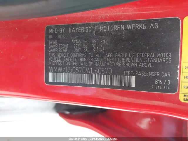 2012 MINI COOPER S COUNTRYMAN WMWZC5C57CWL60870 Photo 8