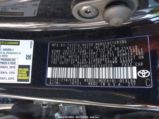 5YFB4MDE4RP140520 Toyota COROLLA LE