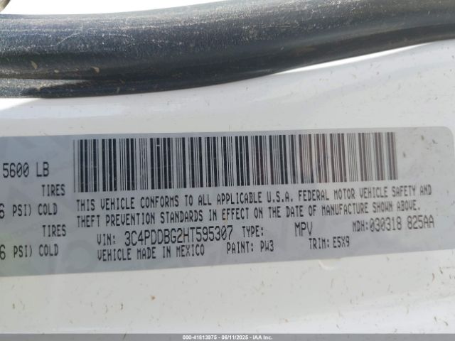 3C4PDDBG2HT595307 Dodge Journey Sxt Awd