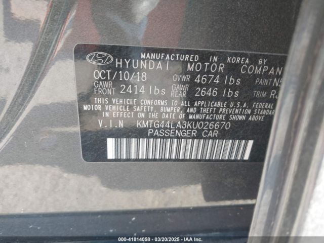 KMTG44LA3KU026670 Genesis G70 2.0t Advanced