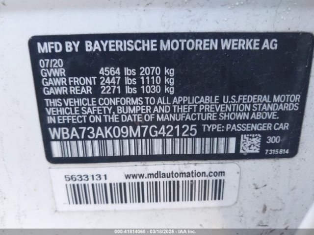 WBA73AK09M7G42125 BMW 228i Gran Coupe Xdrive