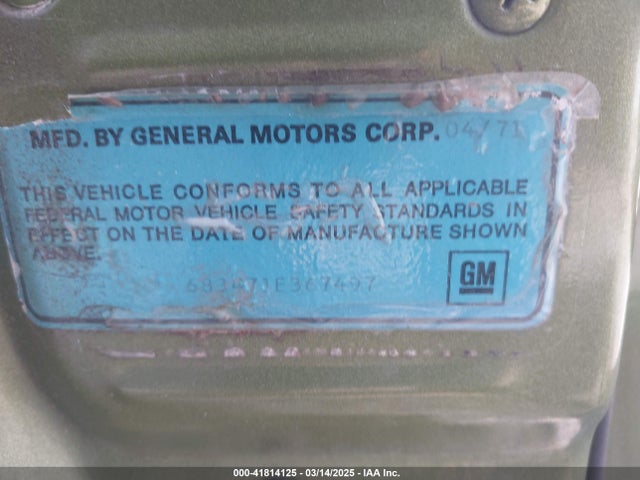 1971 CADILLAC DEVILLE 68371E367497 Photo 8