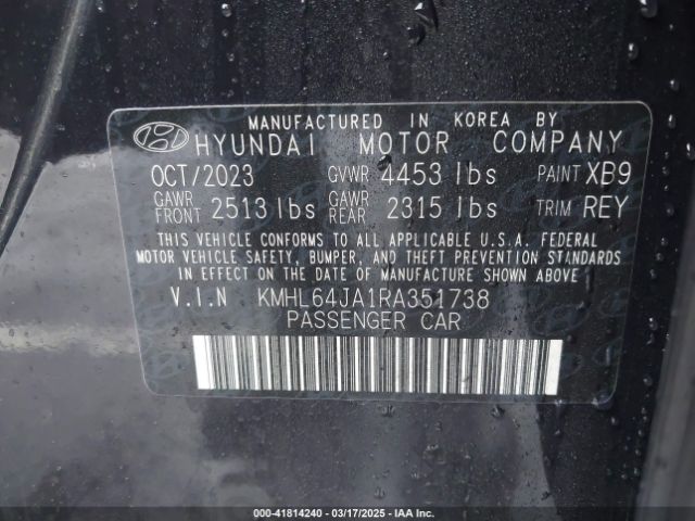 KMHL64JA1RA351738 Hyundai SONATA SEL