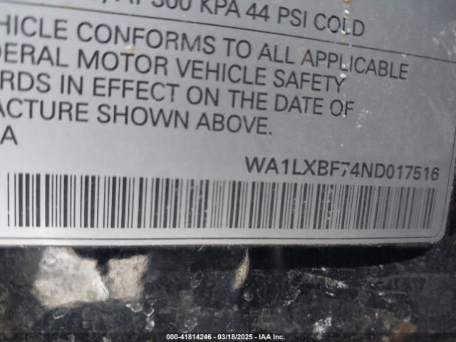 WA1LXBF74ND017516 Audi Q7 Premium Plus 55 Tfsi Quattro Tiptronic