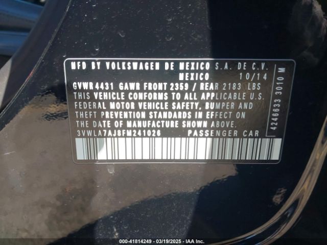 3VWLA7AJ8FM241026 Volkswagen Jetta 2.0l Tdi Se