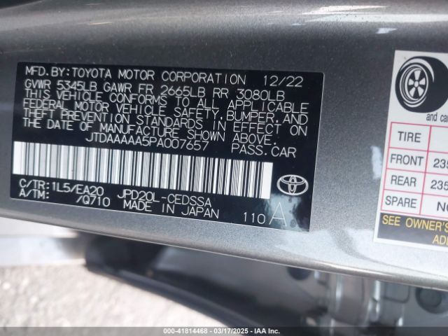 2023 TOYOTA MIRAI JTDAAAAA5PA007657 Photo 8