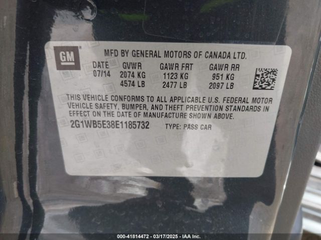2G1WB5E38E1185732 Chevrolet Impala Limited Lt