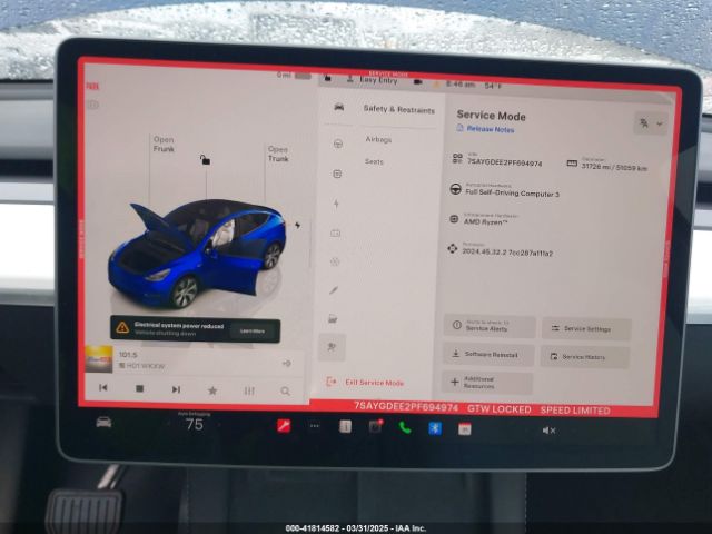 7SAYGDEE2PF694974 Tesla Model Y Awd/long Range Dual Motor All-wheel Drive