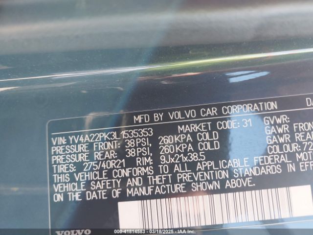 YV4A22PK3L1535353 Volvo Xc90 T6 Momentum 7 Passenger