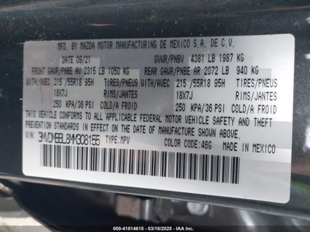 3MVDMBBL8MM308155 Mazda Cx-30 Select