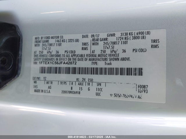 Ford F-150 Xl 2018 1FTEX1C56JFA42072 Image 9