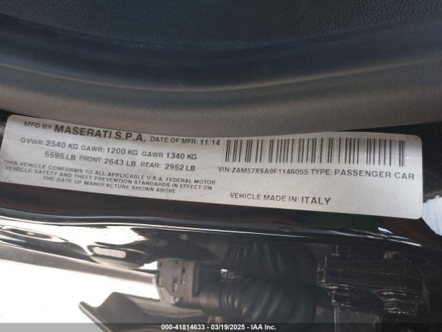 ZAM57XSA9F1146055 Maserati Ghibli