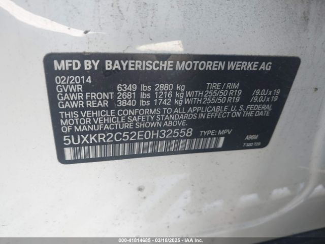 2014 BMW X5 5UXKR2C52E0H32558 Photo 8