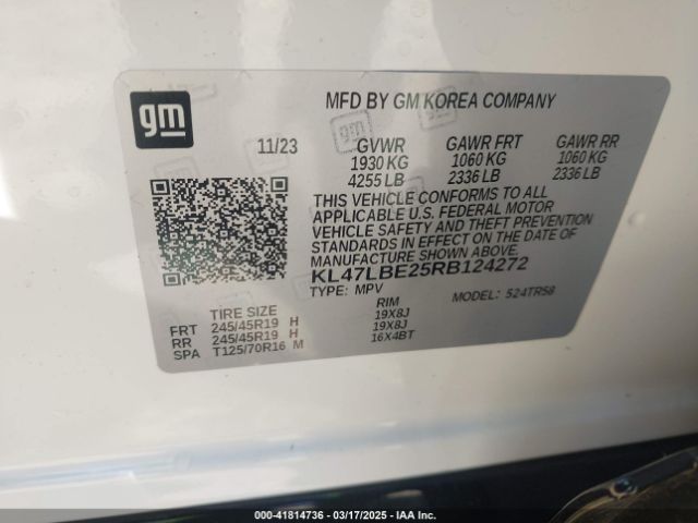 KL47LBE25RB124272 Buick Envista Sport Touring Fwd