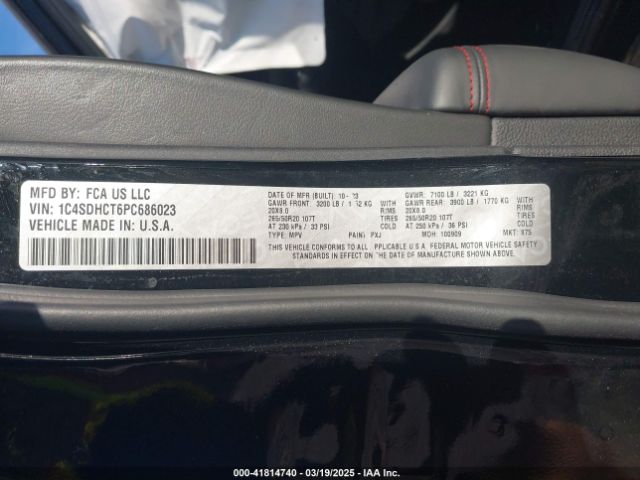 2023 DODGE DURANGO 1C4SDHCT6PC686023 Photo 8