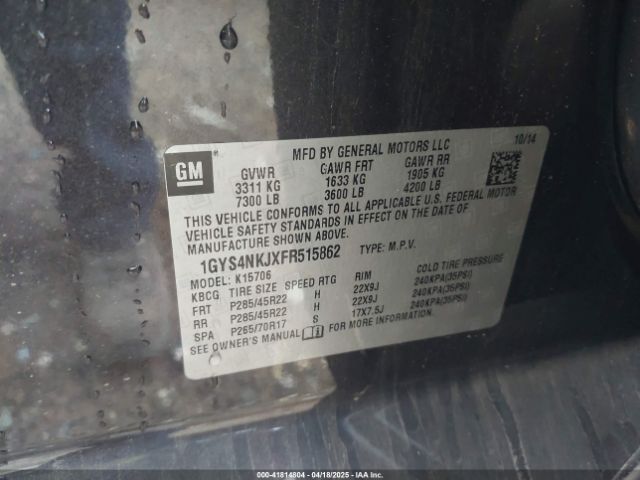 1GYS4NKJXFR515862 Cadillac Escalade Premium