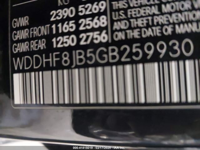 WDDHF8JB5GB259930 Mercedes-Benz E 350 4matic