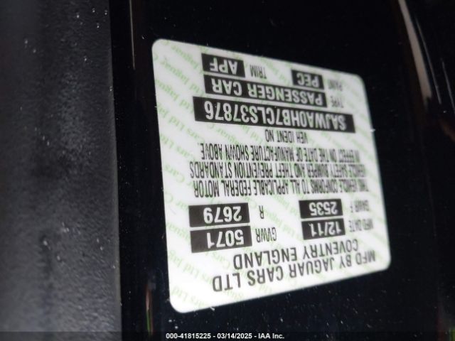 2012 JAGUAR XF SAJWA0HB7CLS37876 Photo 8