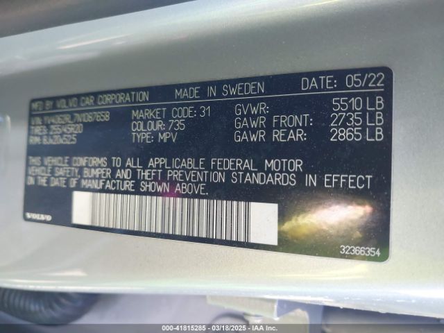 YV4062RL7N1087658 Volvo Xc60 B6 Inscription