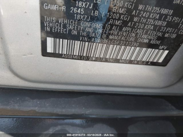 4S4BSELC5F3213390 Subaru Outback 3.6r Limited