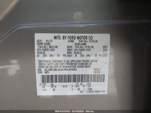 2LMPJ8LR4HBL41092 Lincoln Mkx Reserve