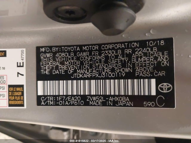 JTDKARFPXJ3100119 Toyota Prius Prime Advanced