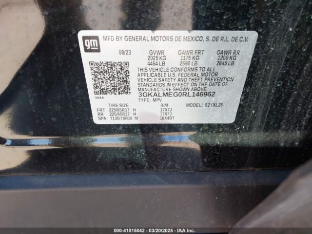3GKALMEG0RL146962 GMC Terrain Fwd Sle