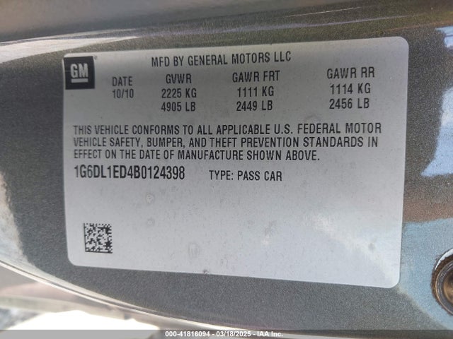 2011 CADILLAC CTS 1G6DL1ED4B0124398 Photo 8