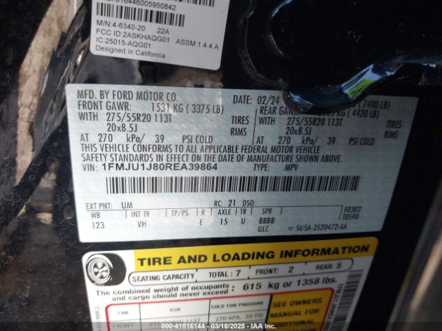 1FMJU1J80REA39864 Ford Expedition Xlt