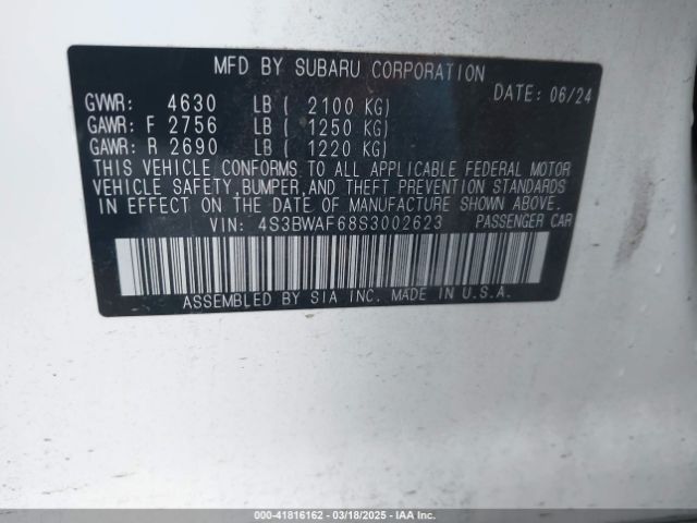 4S3BWAF68S3002623 Subaru na, u5