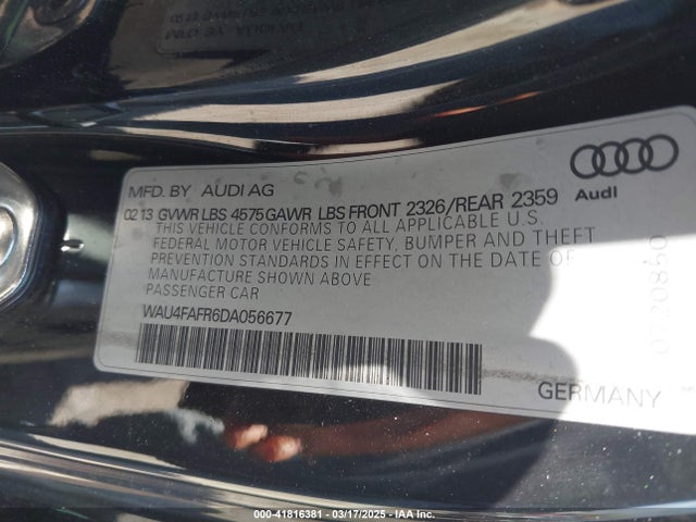 2013 AUDI A5 WAU4FAFR6DA056677 Photo 8