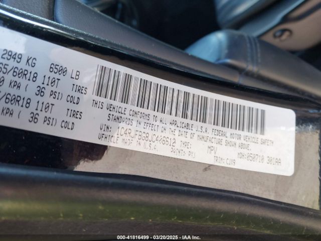 1C4RJFBG8JC406612 Jeep Grand Cherokee Limited 4x4