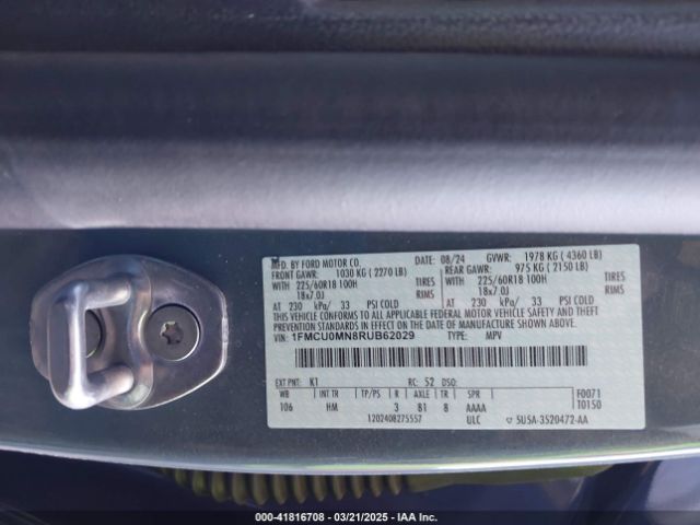 1FMCU0MN8RUB62029 Ford Escape St-line