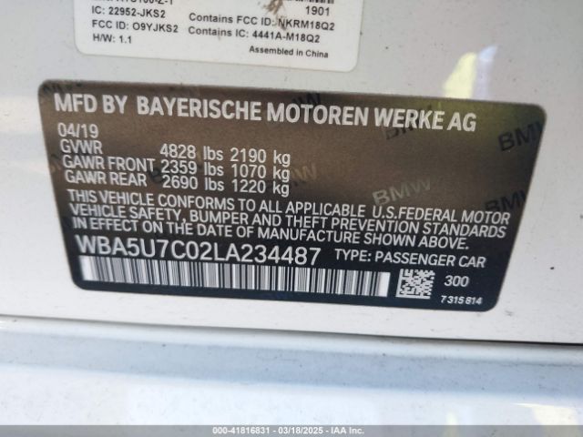 2020 BMW 3 SERIES WBA5U7C02LA234487 Photo 8